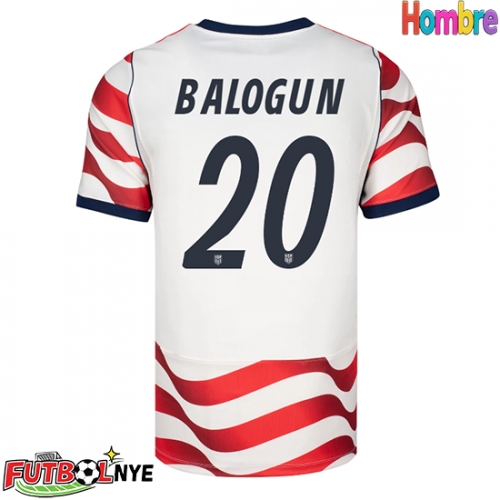 Camiseta Estados Unidos Folarin Balogun #20 Primera Equipación Mundial 2026 manga corta
